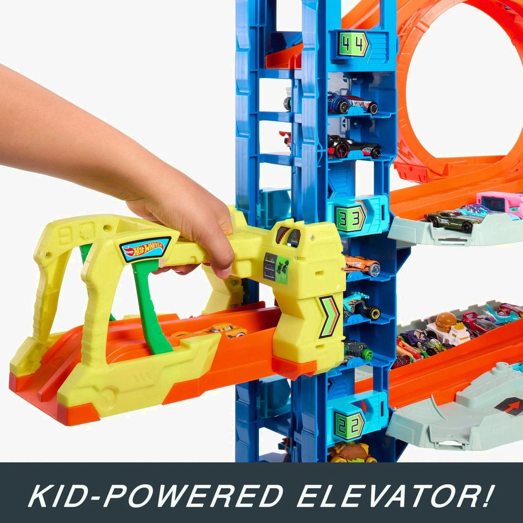 Hot Wheels City Ultimate Garage Playset With 2 Die-Cast Cars And Storage For 50+ Cars