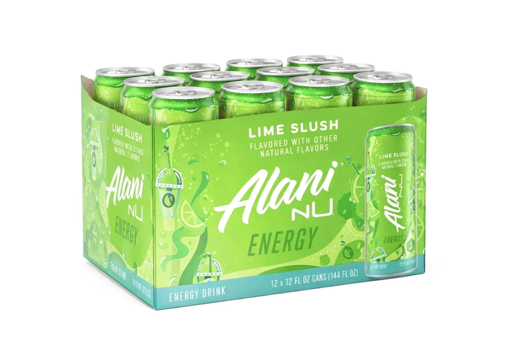 Lime Slush Flavor Energy Drink 12 Pack (12fl oz Cans) Sugar Free Low Calories 200mg Caffeine