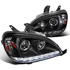 Spec-D Tuning Black Projector Headlights With SMD LED DRL Strip - 2LHP-BW16302JM-TM