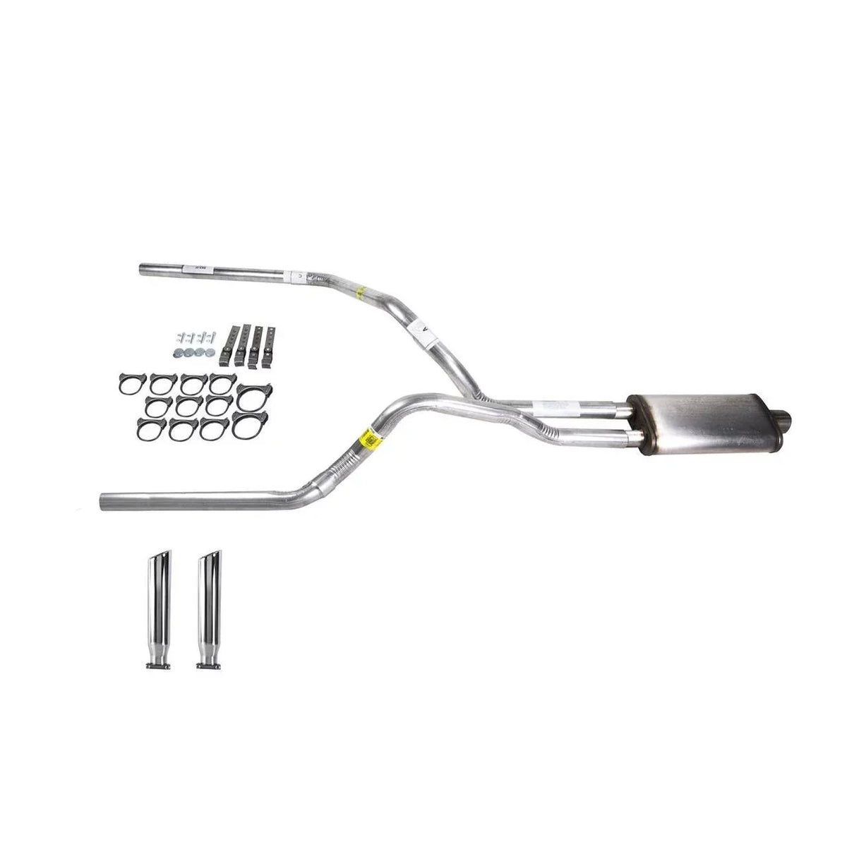 Silverado 88-95 Dual Exhaust 2.5 Pipe Stainless Muffler RC Tip