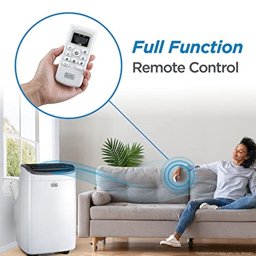 BLACK+DECKER Portable Air Conditioner 8,000 BTU, Up To 350 Sq. Ft. With Remote Control