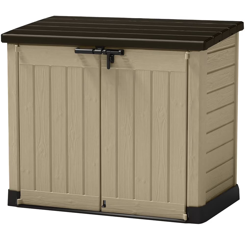 Keter Store It Out MAX Horizontal Resin Outdoor Storage Shed, Beige - Store It Out MAX