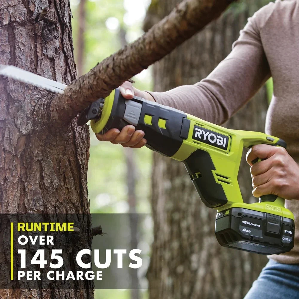 RYOBI 18V ONE+ Reciprocating Saw - 1" Stroke Length and 3,400 SPM