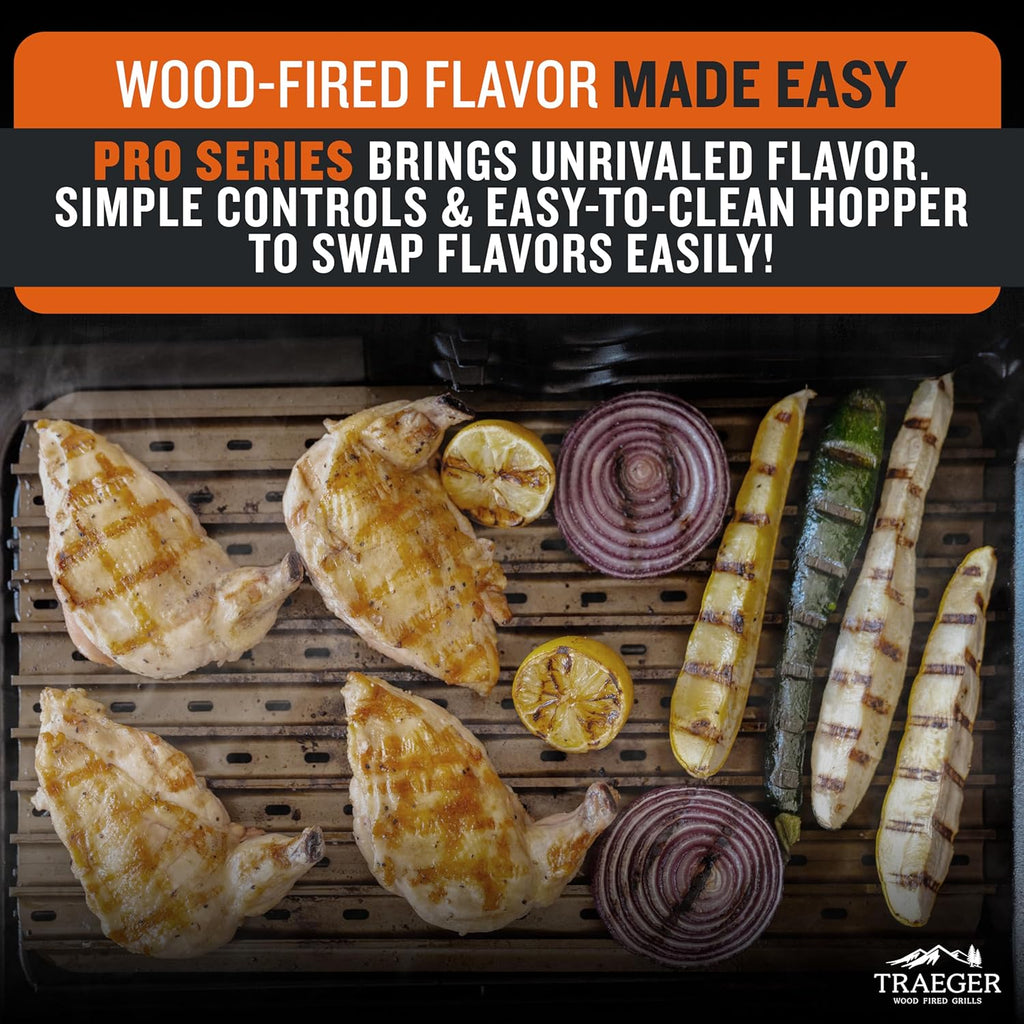 Traeger Grills Pro 22 Wood Pellet Grill And Smoker, 572 Sq. In., 18lb Hopper, Bronze