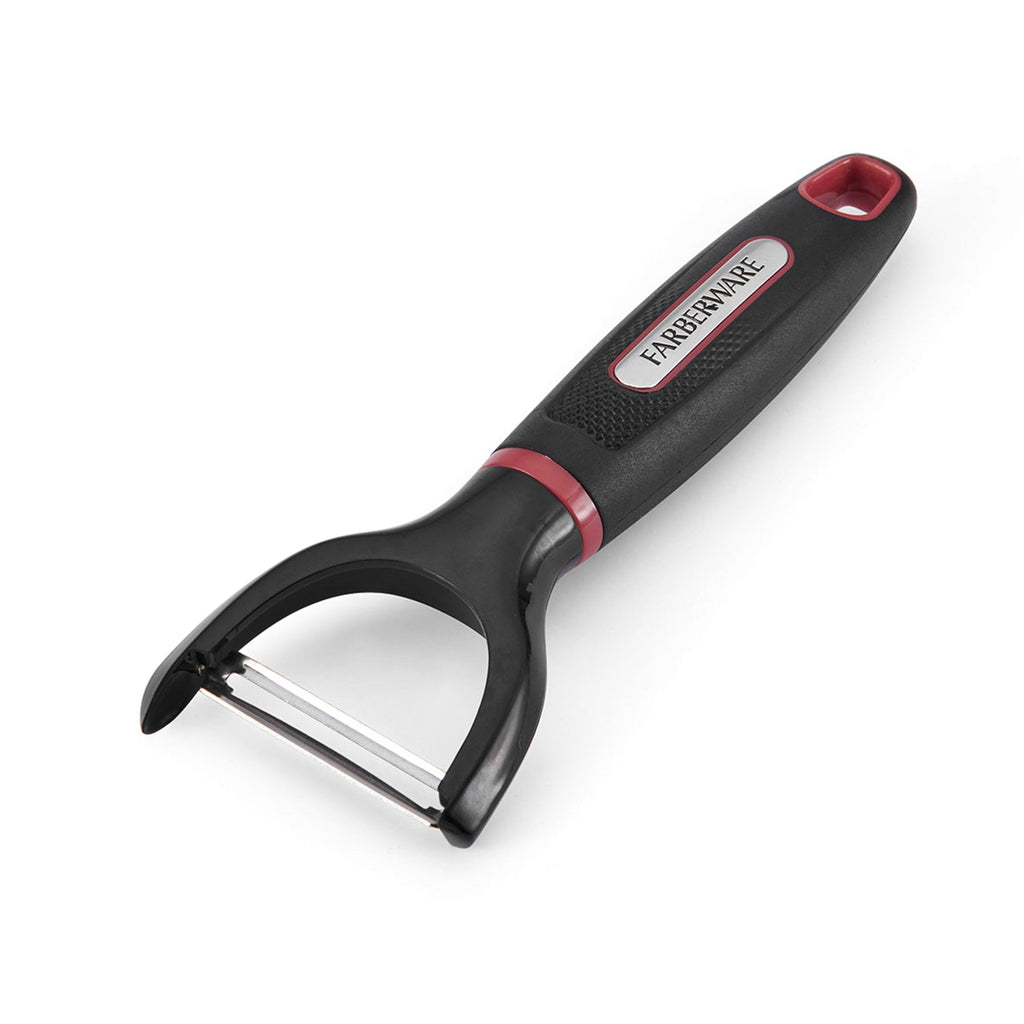 Stainless Steel Y Peeler With Black Plastic Handles