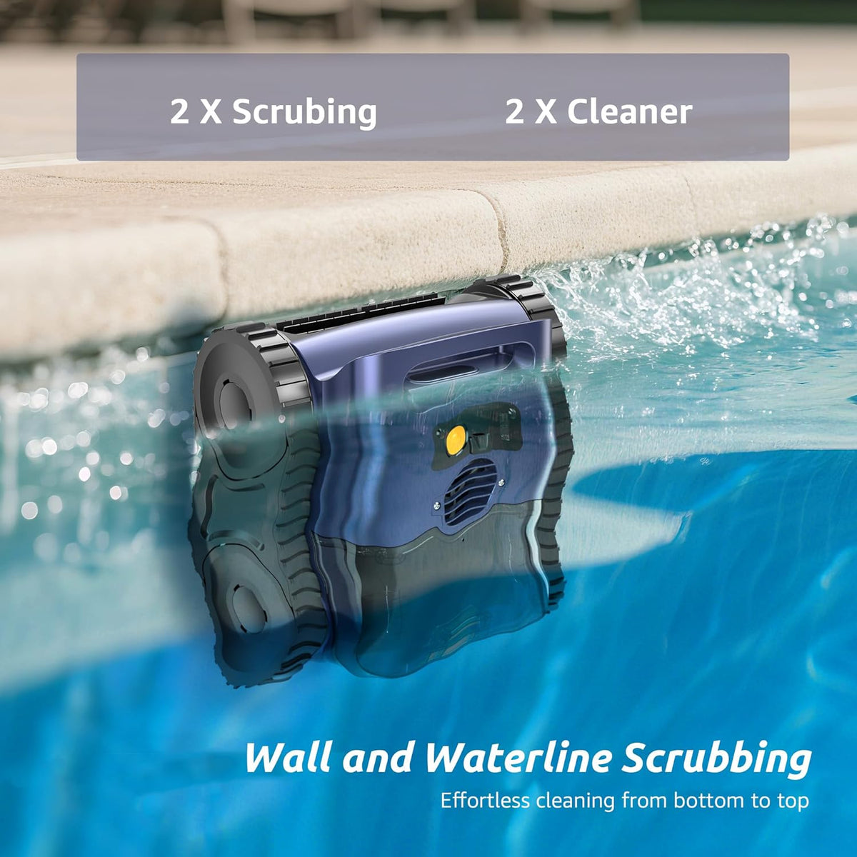 Cordless Robotic Pool Cleaner For Inground Pools, 180 Min, Up To 2150 Sq.ft - SAT25