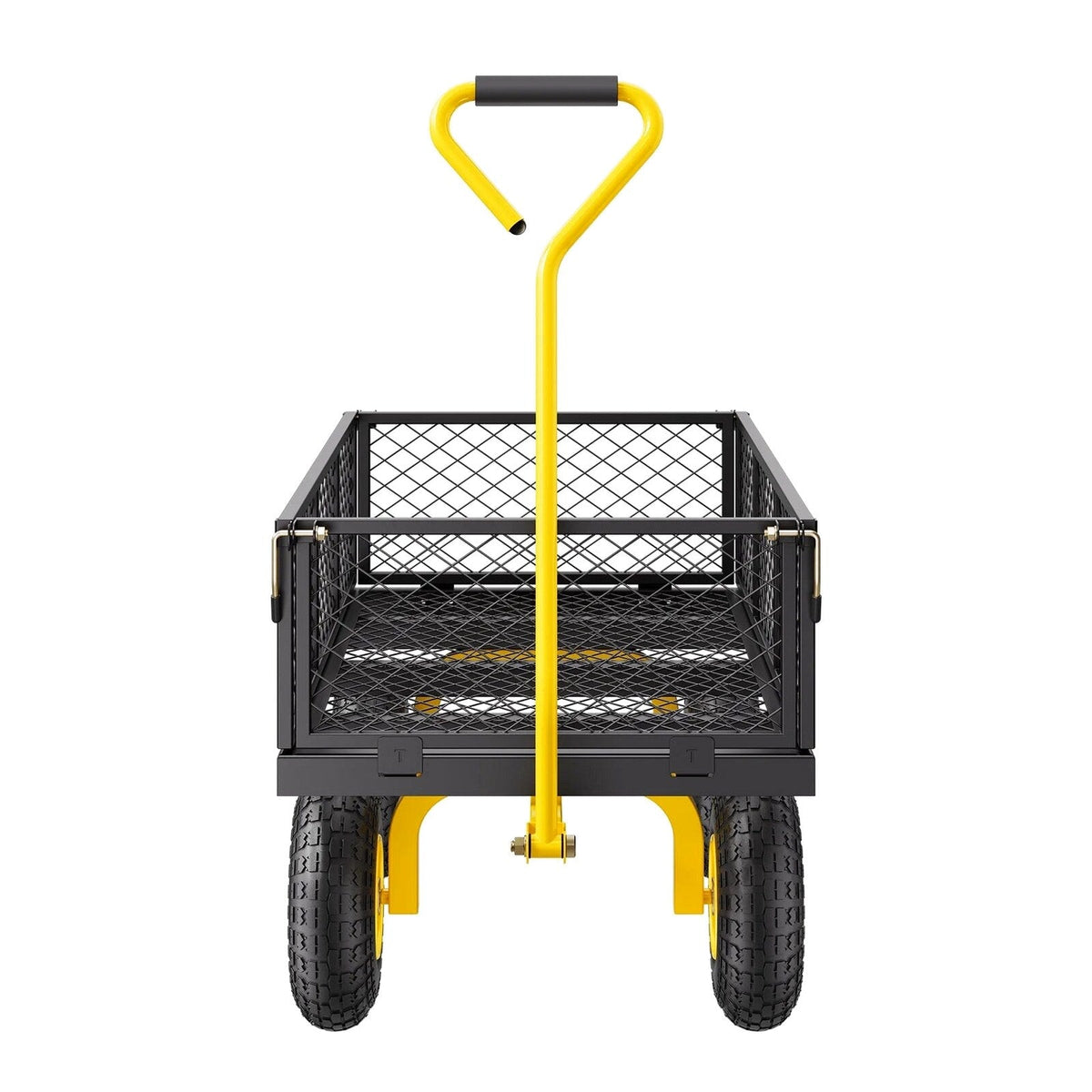 KFFKFF Steel Garden Utility Cart 900 Lbs, 38 x 22 in, 10 in Wheels, Green - V900G