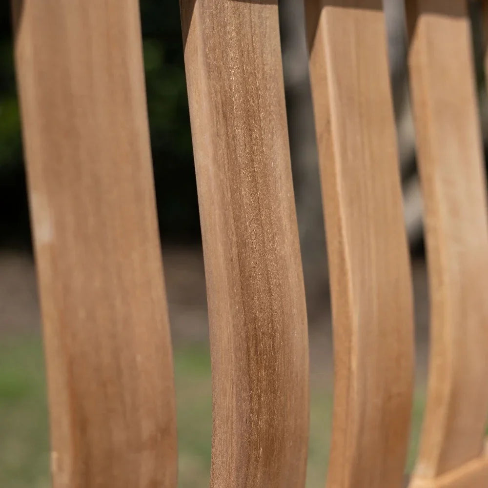 Ash & Ember Patio Bench, Grade A Teak, 53 in, Seats 2 - Hawthorne