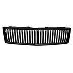 Spec-D Tuning LED Light Bar Projector Headlights and Vertical Grille, Jet Black/Clear, Left/Right Pair - 2007-2014 Chevrolet Silverado