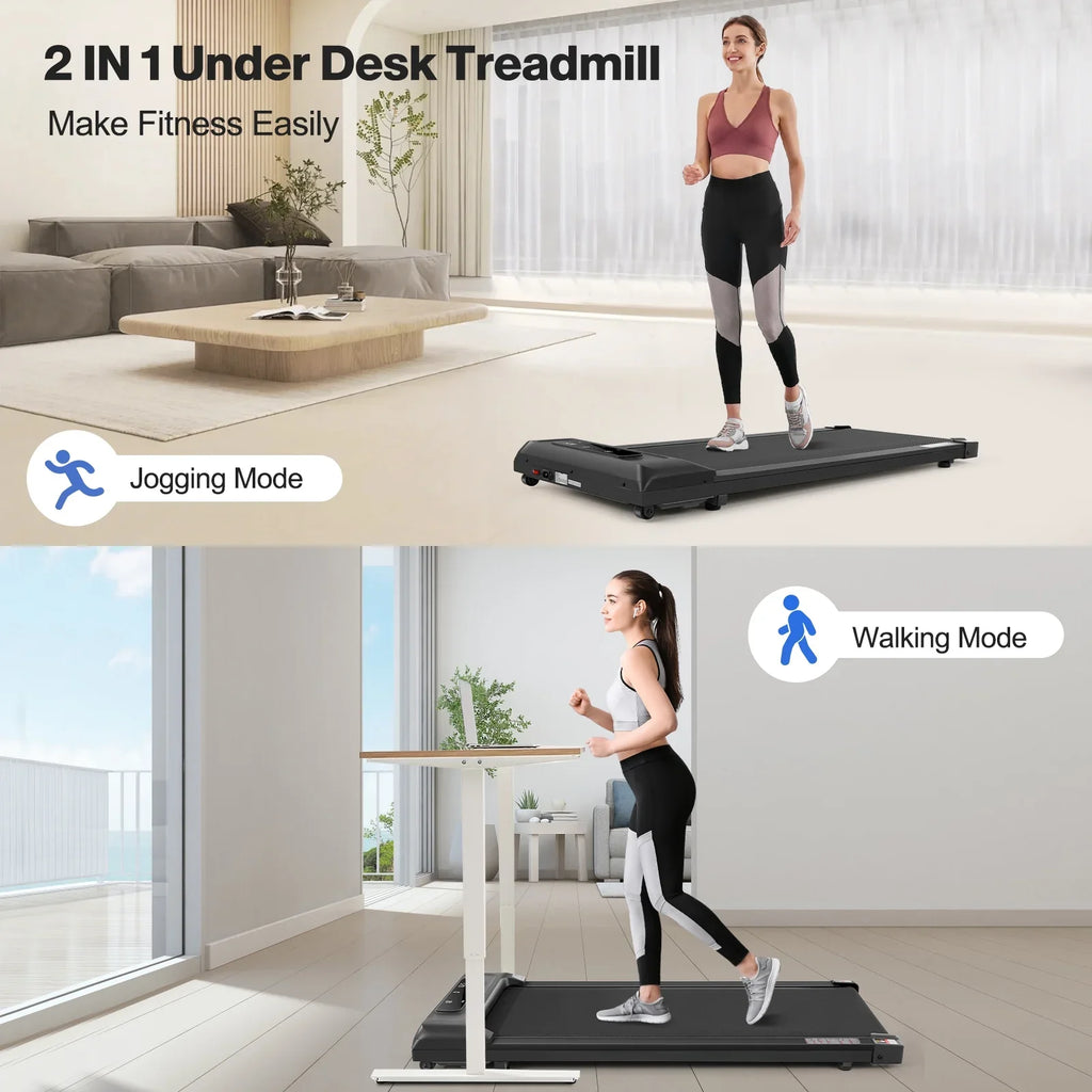 Tikmboex Under Desk Treadmill 2.5HP With LED Display, Remote And APP Dual Control