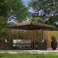 Royard Oaktree 10ft Cantilever Patio Umbrella With Tilt, Crank, Cross Base, Aluminum Pole And Air Vent - Tan