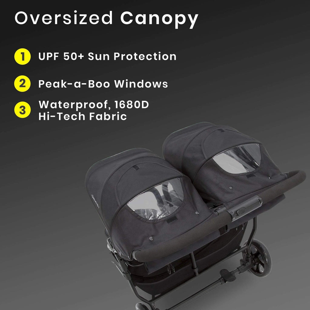 Jeep Destination Ultralight Side x Side Double Stroller - 40 lb Per Seat