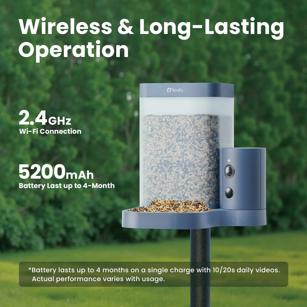 Birdfy Smart Bird Feeder With Camera, 1080P HD Video, 60FPS - Rookie