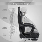 Blue Whale PU Leather Big And Tall Ergonomic Office Gaming Chair, 350 Pounds - B0BTCQ3VVW