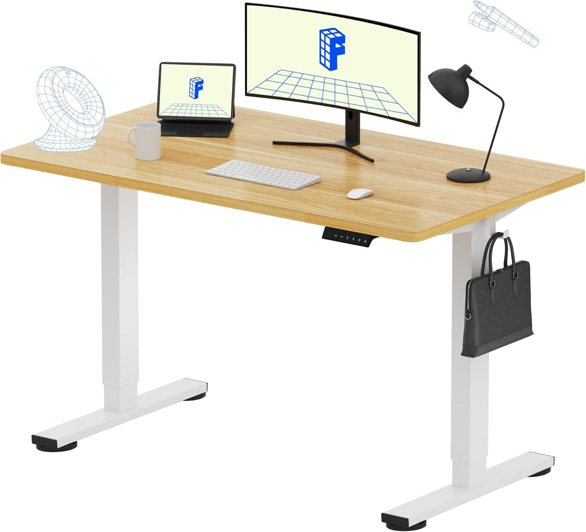 FLEXISPOT Electric Standing Desk With Whole-Piece Desktop - EN1