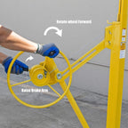 Stark USA Drywall Lift 11' Yellow Rolling Sheetrock Panel Hoist Jack - 65044