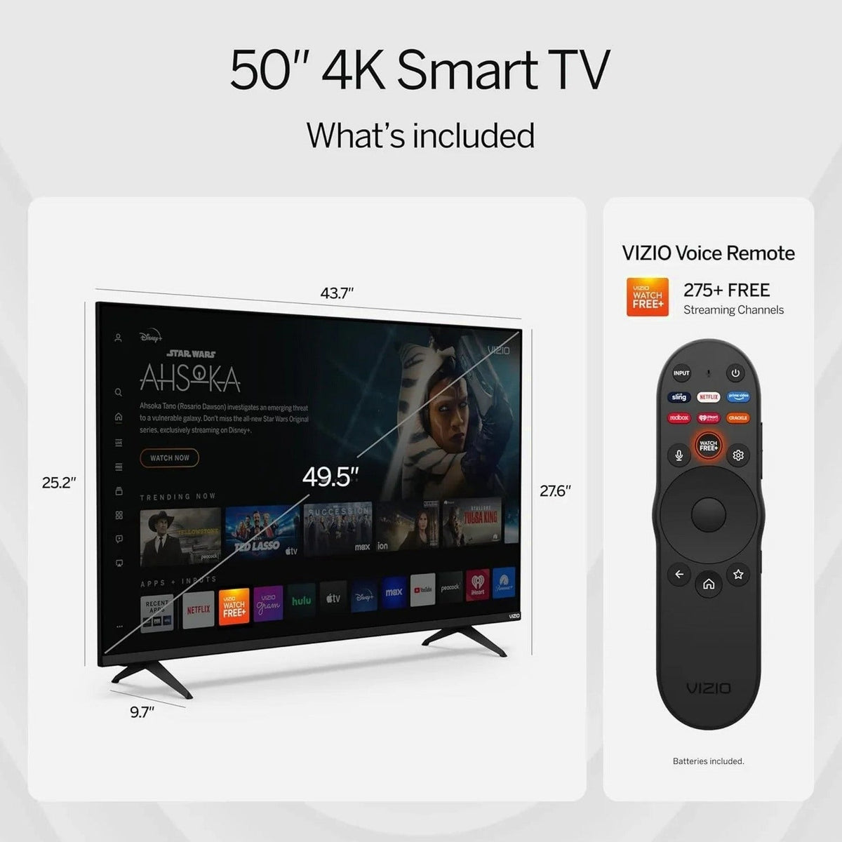 VIZIO 50in 4K HDR Smart LED TV, Black - V4K50M-08