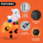 Joyfy 5ft Halloween Inflatables Light up Cute Ghost