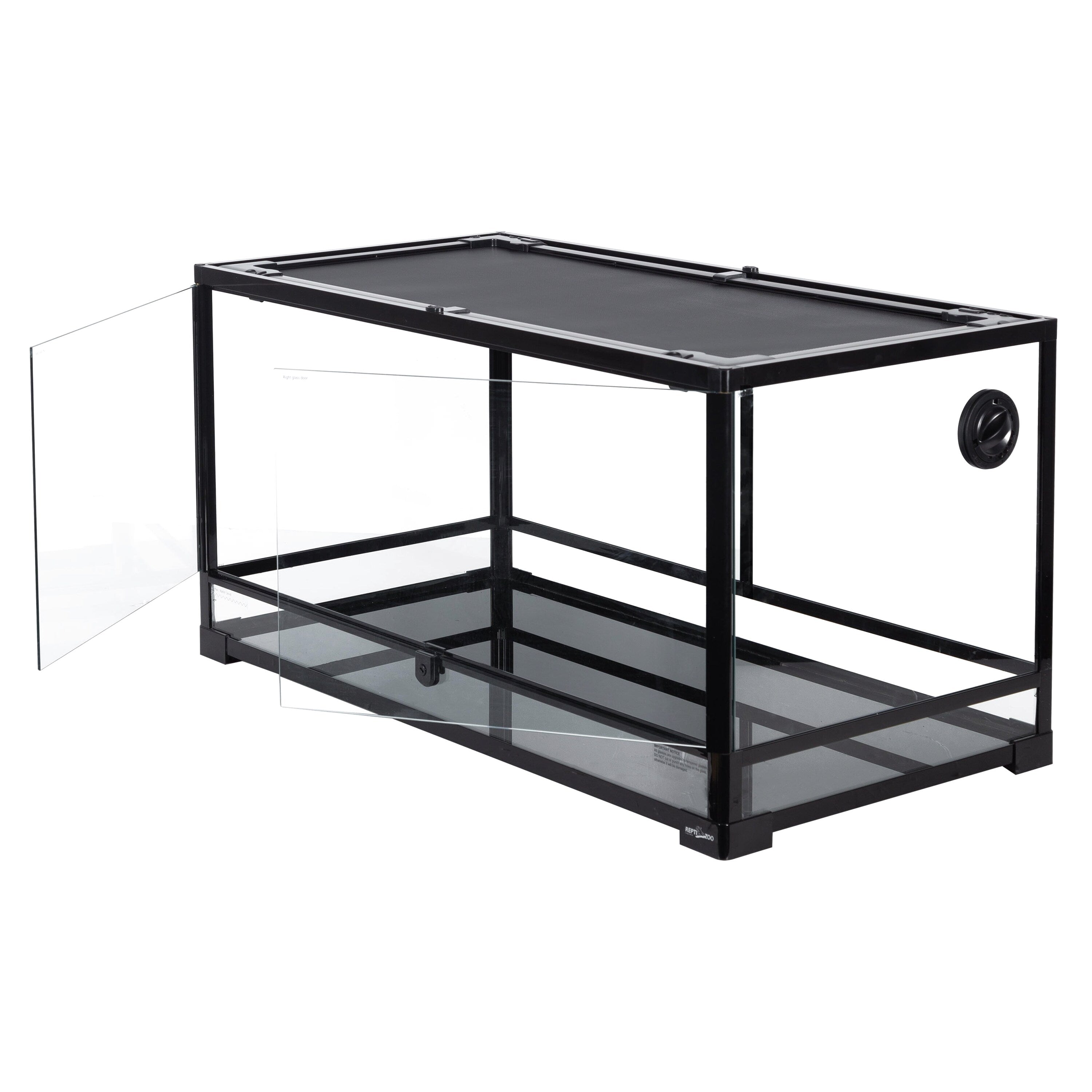 REPTI-ZOO Glass Terrarium, Front Double Doors, 40 Gallon