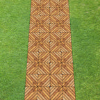 TrumanPick 27 PCS Interlocking Acacia Wood Deck Tiles, 12 in L x 12 in W, Brown Diagonal