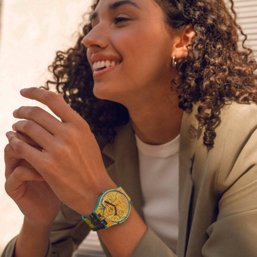 Swatch X Basquiat Yellow Watch - Hollywood Africans (1983), 40mm Case
