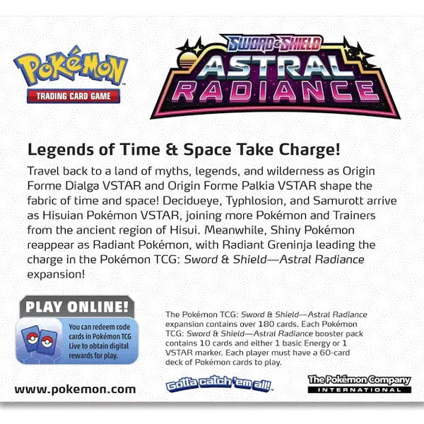 Pokemon Sword And Shield Astral Radiance Elite Trainer Box