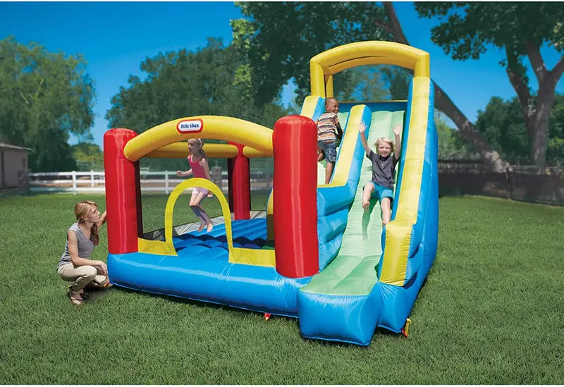 Little Tikes Giant Inflatable Bouncer With Slide - Extra-Large Backyard Play Unit