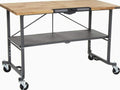 COSCO SmartFold Butcher Block Workbench, 700 lb Capacity, Pine - 66765DKG1E