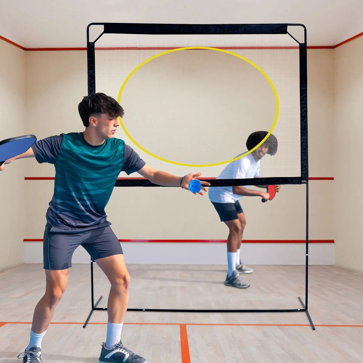 Slsy Portable Pickleball Set With Net, 4 Paddles, 4 Outdoor Pickleballs And 12 Birdies
