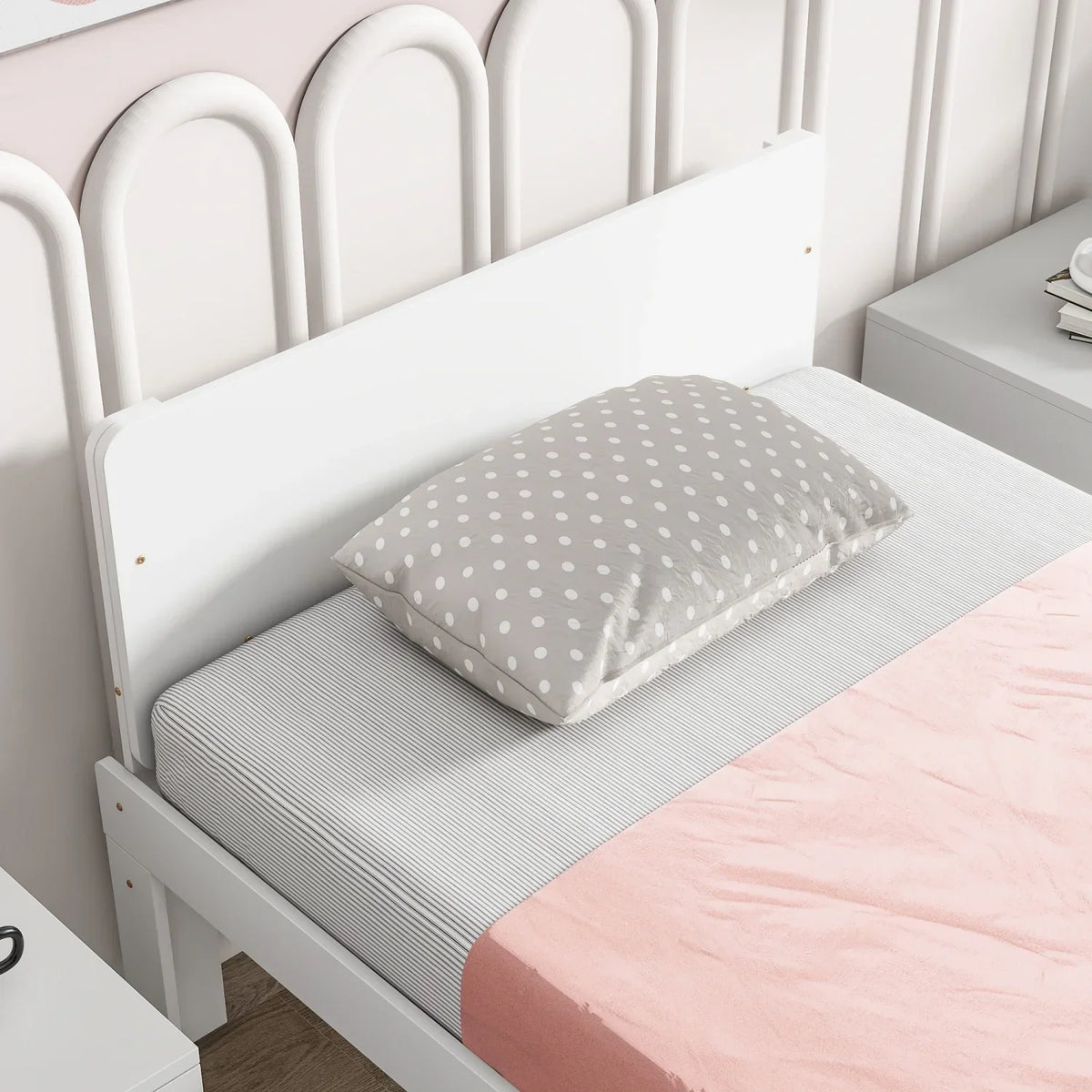 White Twin Bed With Footboard Bench