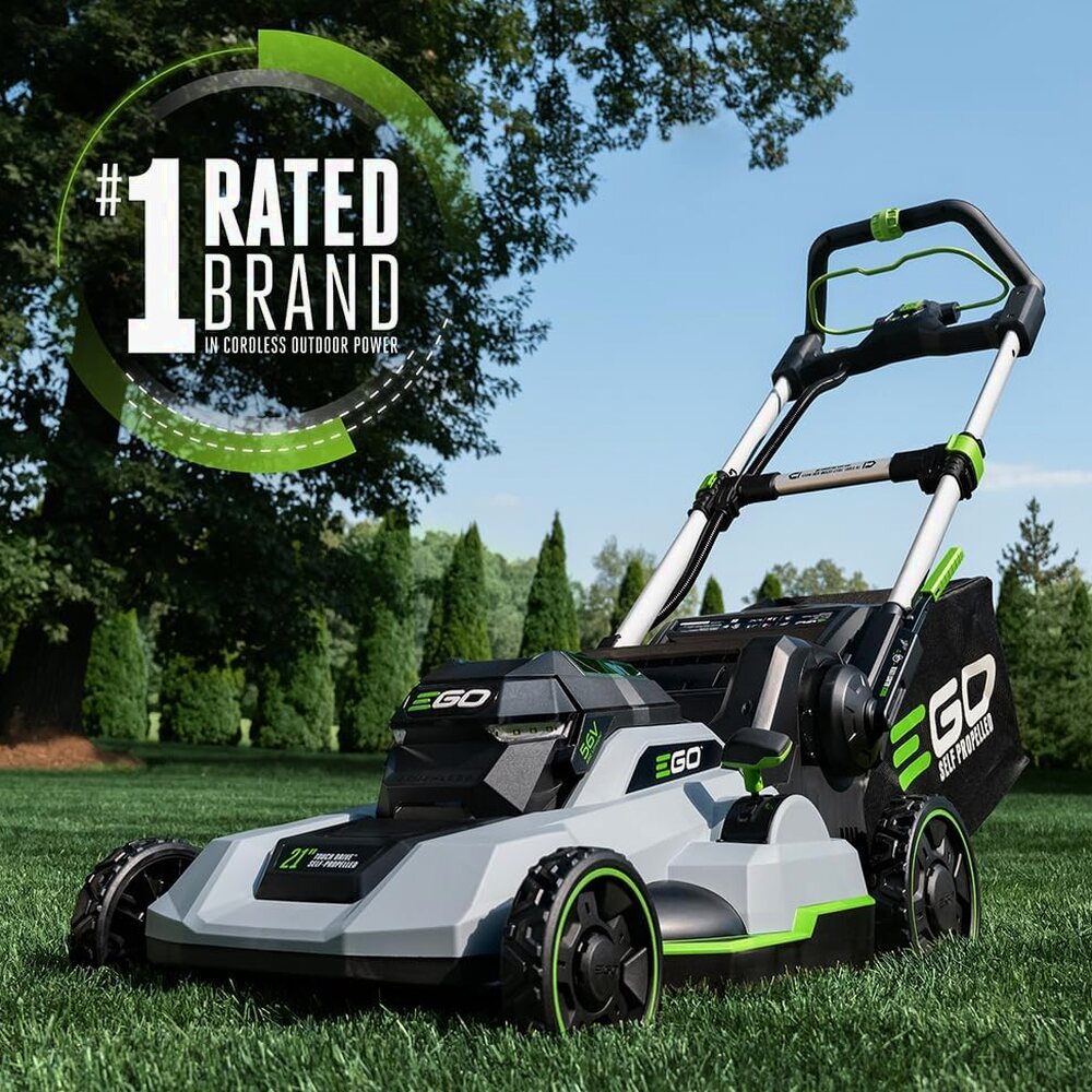 EGO Power+ 21-Inch 56-Volt Lithium-Ion Self-Propelled Cordless Lawn Mower With 2 4.0Ah Batteries And Rapid Charger - LM2102SP-A