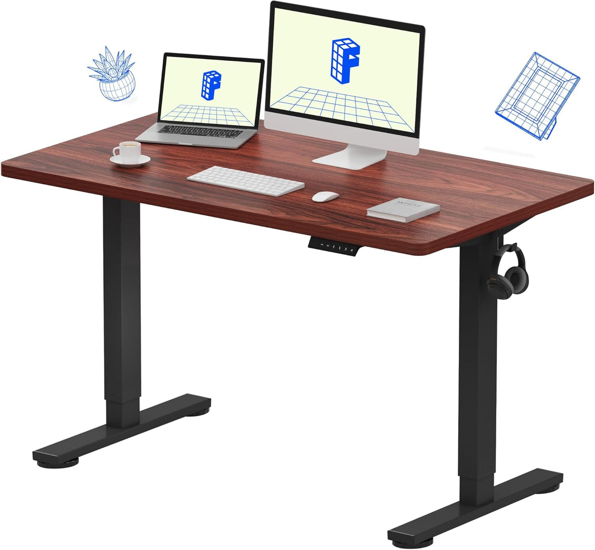 FLEXISPOT Electric Standing Desk With Whole-Piece Desktop - EN1