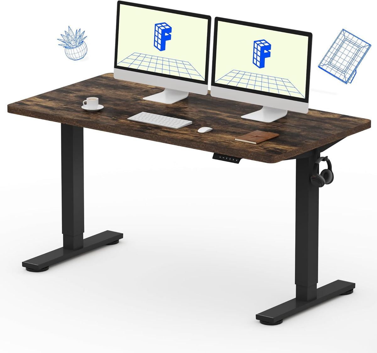 FLEXISPOT Electric Standing Desk With Whole-Piece Desktop - EN1