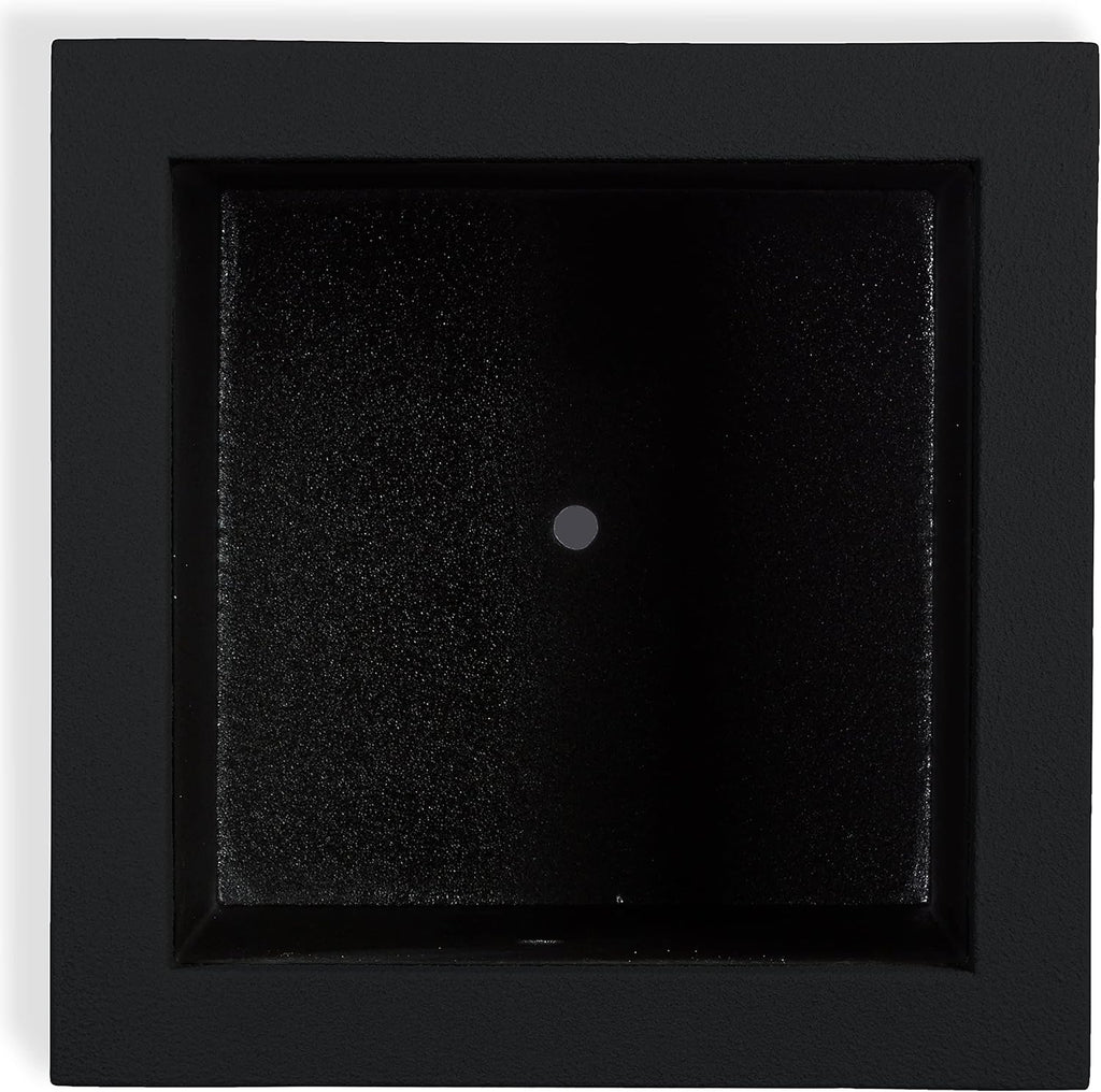 PolyStone Monterray Square Outdoor Planter 23 in L x 23 in W x 19 in H, Black