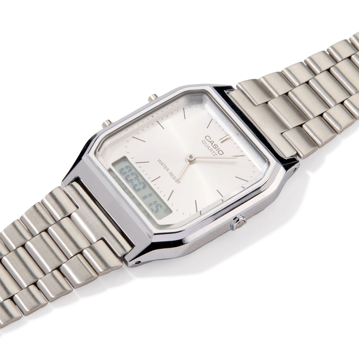 Casio AQ230 Analog Digital Watch - Silver