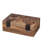 Cxren Solid Walnut Espresso Tamping Station Portafilter And Tamper Organizer For 51mm And 58mm Gear