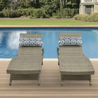 All-Weather Wicker Chaise Lounge Set, 2-Piece