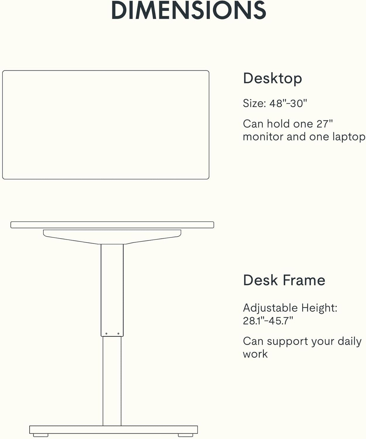 FLEXISPOT Electric Standing Desk With Whole-Piece Desktop - EN1