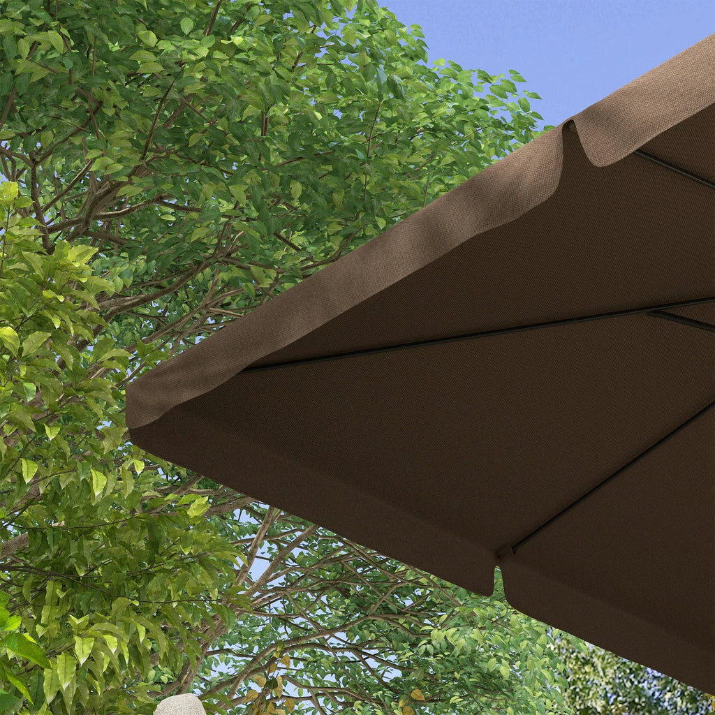 Royard Oaktree 10ft Cantilever Patio Umbrella With Tilt, Crank, Cross Base, Aluminum Pole And Air Vent - Tan