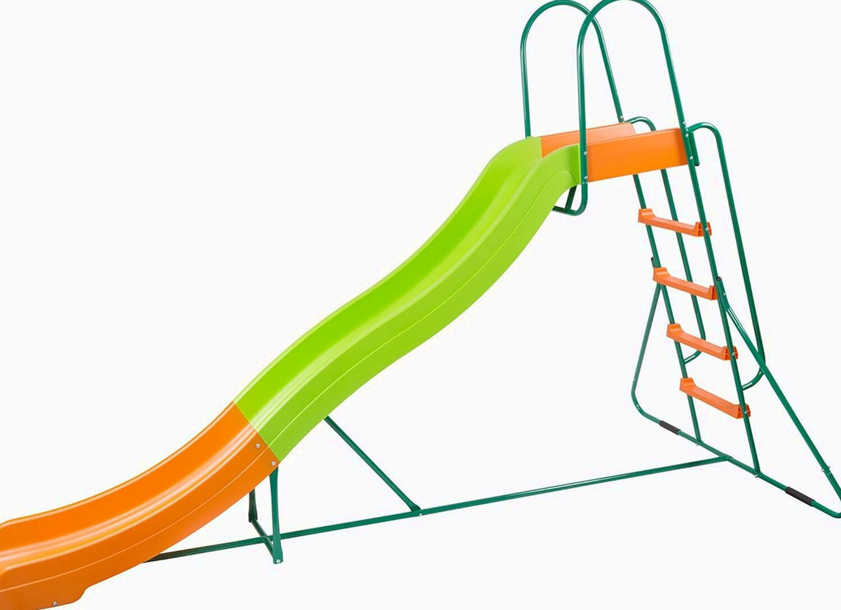 SLIDEWHIZZER Kids Climber Slide 125in x 60in x 61in Orange Green - Kids Slide