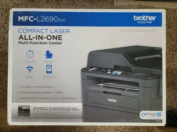Brother Monochrome Laser All-In-One Printer - MFC-L2690DW