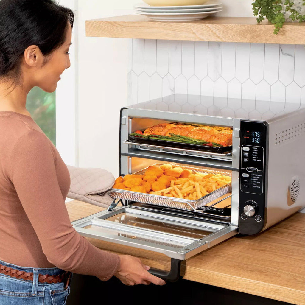 Ninja 12-in-1 Double Oven With FlexDoor, FlavorSeal, Smart Finish, Convection And Air Fry - DCT401