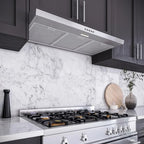 Streamline 36 in Longhena Convertible Undermount Range Hood - Brushed Stainless Steel
