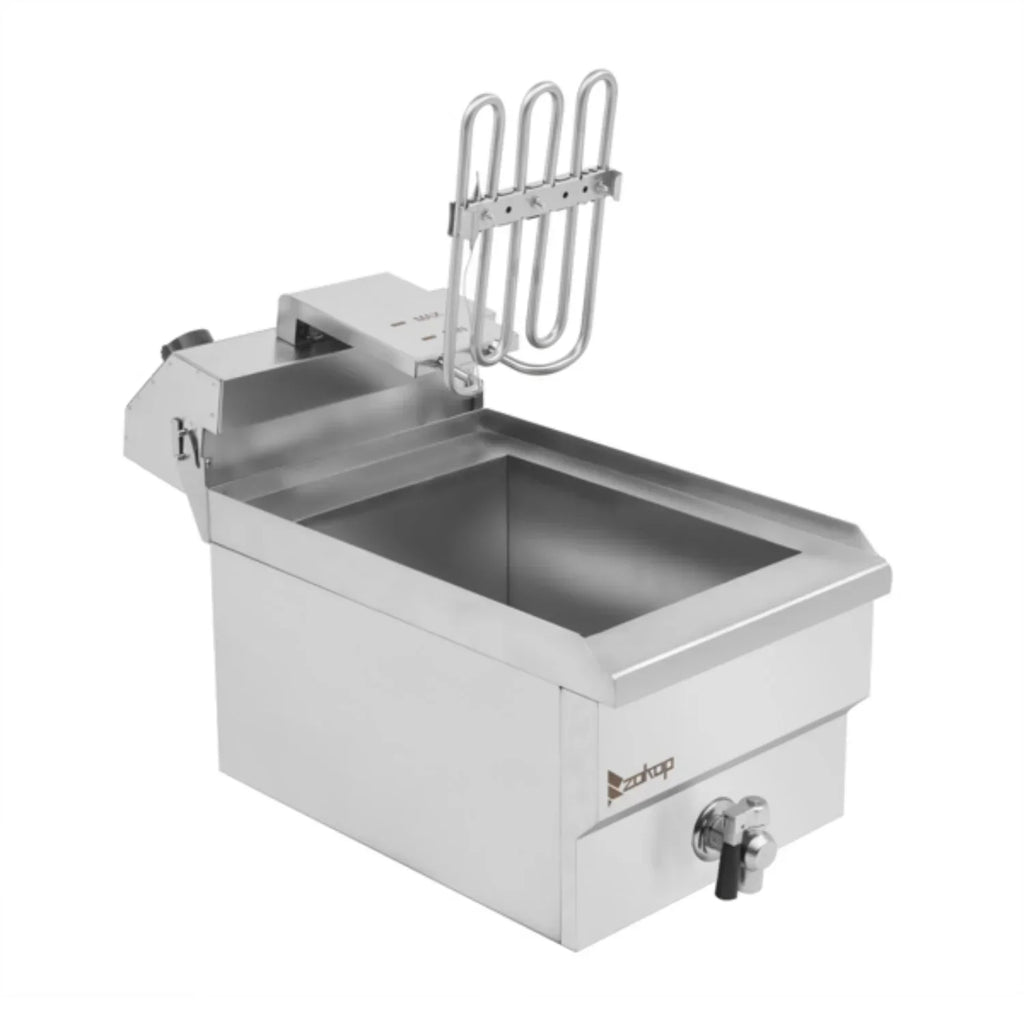 Electric Deep Fryer 8.5QT/8L Total Capacity, 12.5qt/11.8l - 1700W Blue Large Handle