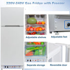 Smad Propane Refrigerator With Freezer, 9.4 Cu Ft, 64 in H, AC 110V - XCD275