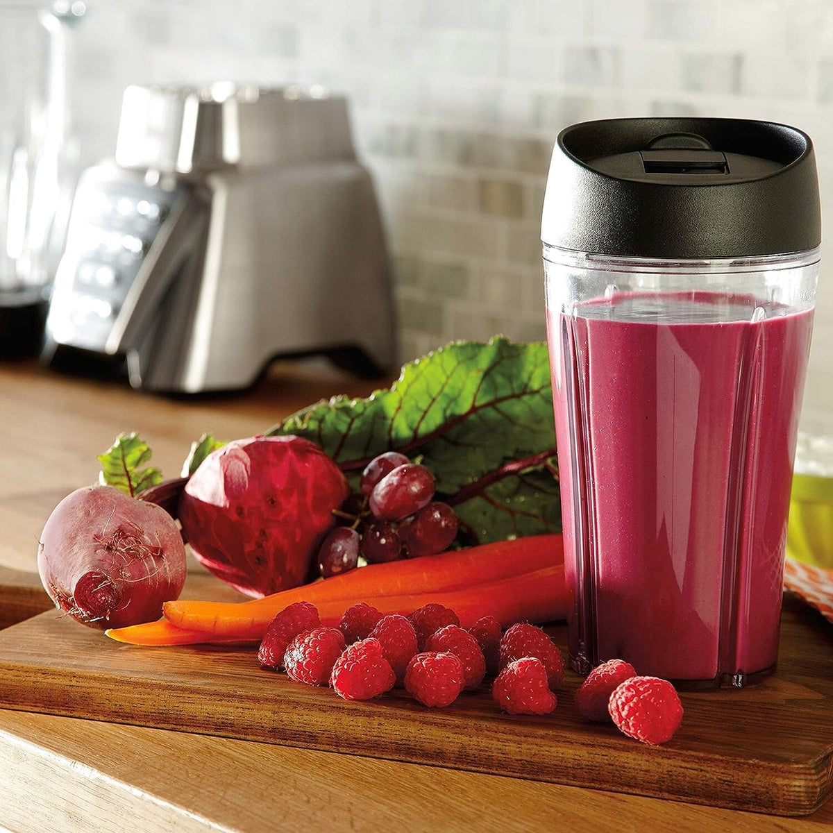 Oster Pro 1200 Blender With Glass Jar, 24-Ounce Smoothie Cup, Brushed Nickel