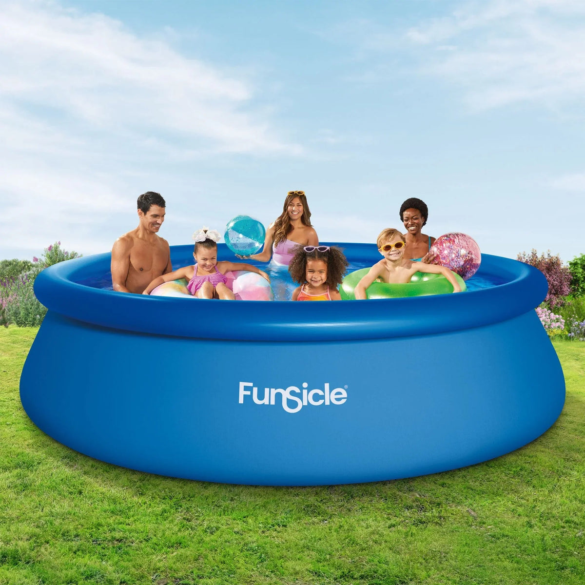 Funsicle Above Ground Swimming Pool, Round, 8 ft x 30 in - Age 6+