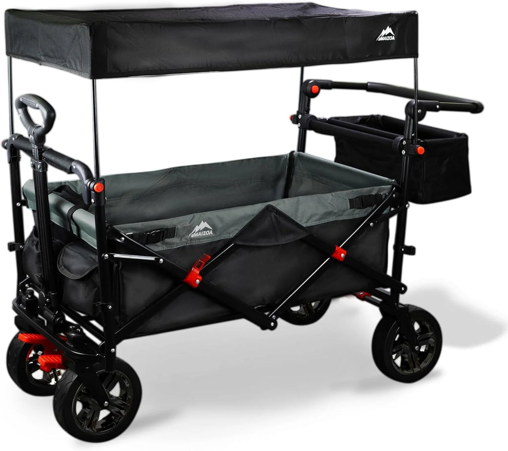 Foldable Child Carriage Wagon, Black, 220 Pounds