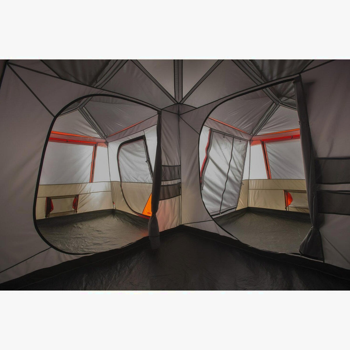 Ozark Trail Instant Cabin Tent, Sleeps 12, 16 ft x 16 ft, Brown/Red - WMT-161682B