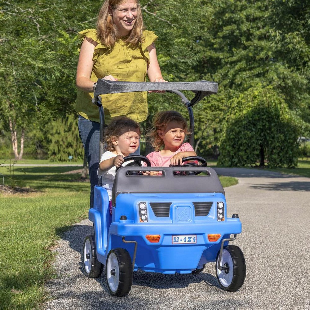 Step2 Side-By-Side Push Around SUV Two-Seater Push Car, Blue - 483399